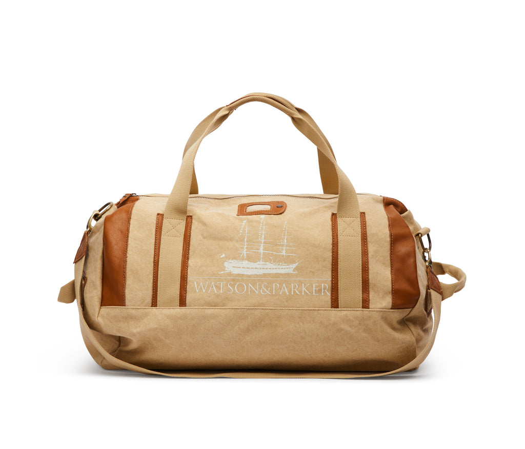 Duffle Bag Canvas Washed Beige